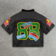 Rugby casual street mesh jersey