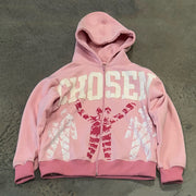 Casual Street Retro Personalized Zipper Hoodie