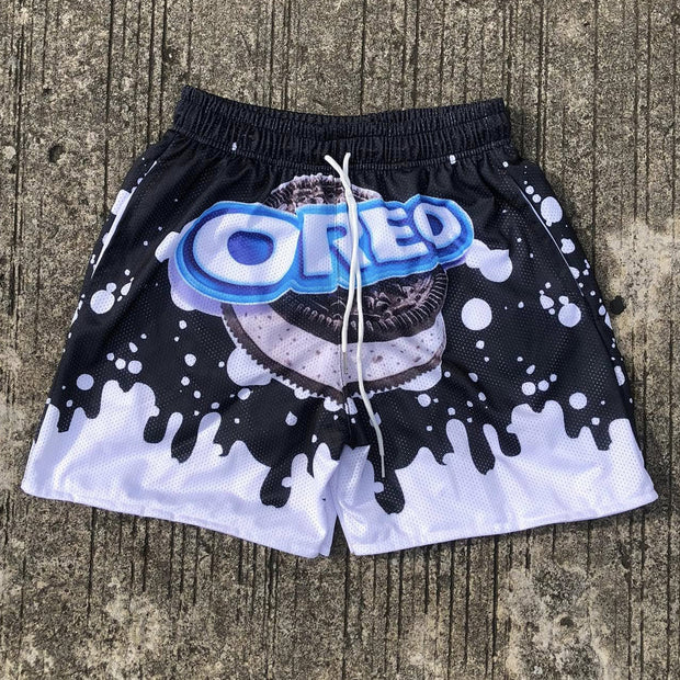 Sandwich casual street mesh shorts