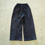 Personalized casual stitching solid color wide-leg pants