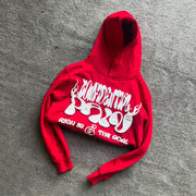 Casual Street Retro Print Hoodie