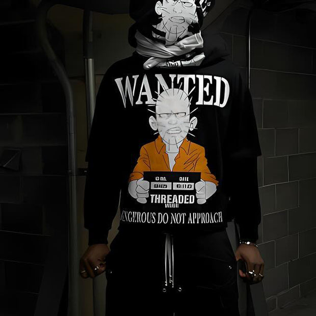 Prison Break Casual Street Fake Two-Piece Long Sleeve T-Shirt