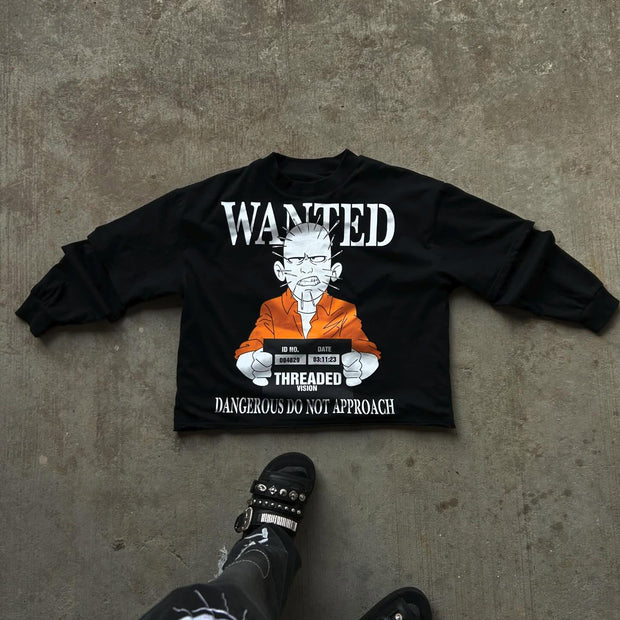 Prison Break Casual Street Fake Two-Piece Long Sleeve T-Shirt