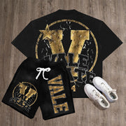 Vertabrae Jesus Print T-Shirt Shorts Two-Piece Set