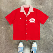 Fashionable contrast printed casual shirt