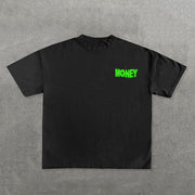 Simple All We Need Is Money Letter Print Short Sleeve T-Shirt