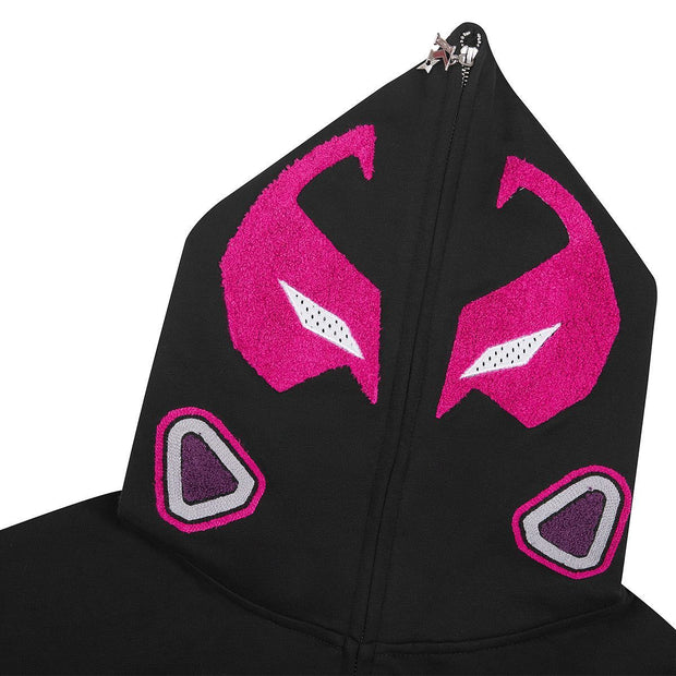 Spider-Man Trendy Contrast Color Full-Zip Hoodie