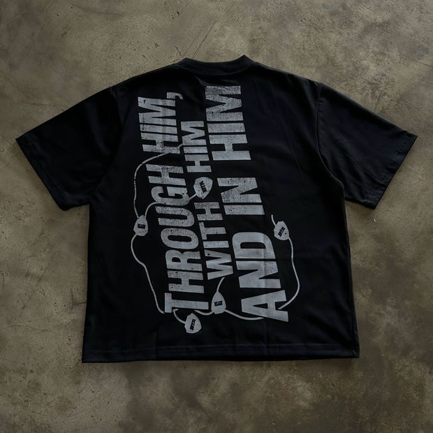 Fashion God Did Print Short Sleeve T-Shirt