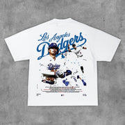 No.8 Sports Player Print Short Sleeve T-Shirt