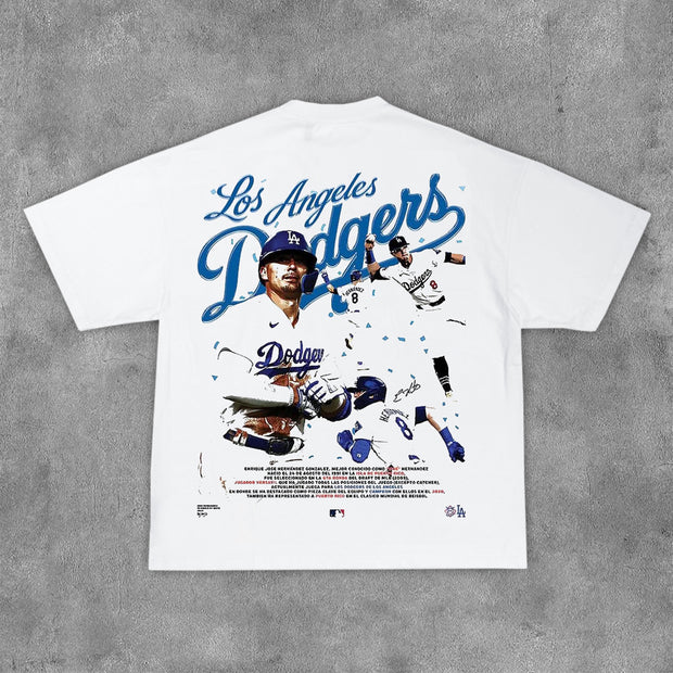 No.8 Sports Player Print Short Sleeve T-Shirt