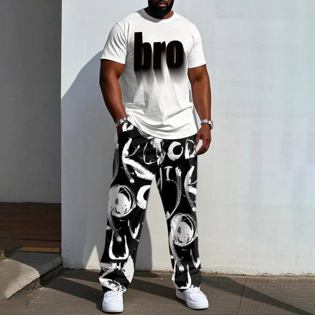Bro T-Shirt Sweatpants Two Piece Set