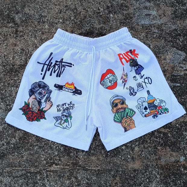 Casual Street Hip-Hop Sports Mesh Shorts