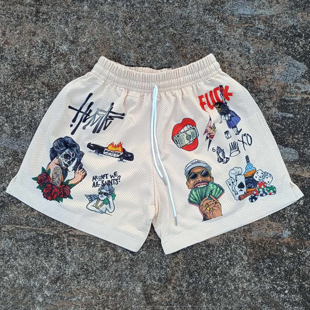 Casual Street Hip-Hop Sports Mesh Shorts