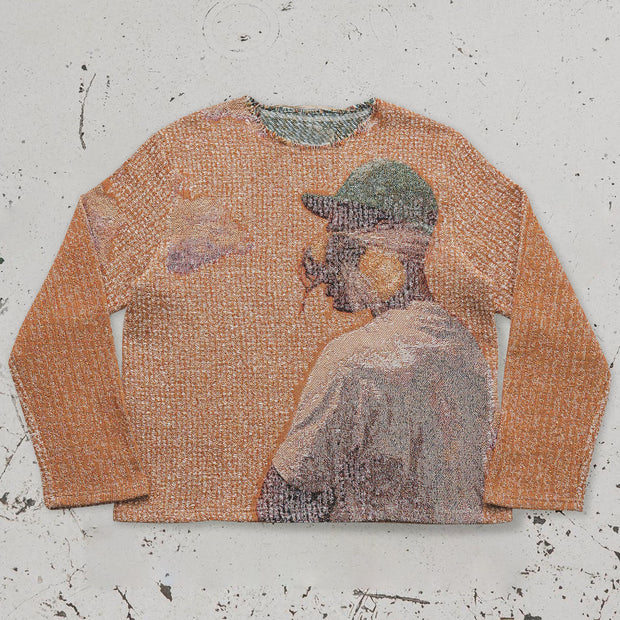 Vintage Casual Street Tapestry Sweatshirt