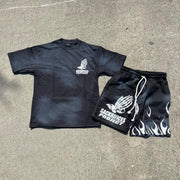 Personalized Street Style Printed Skull Shorts Set