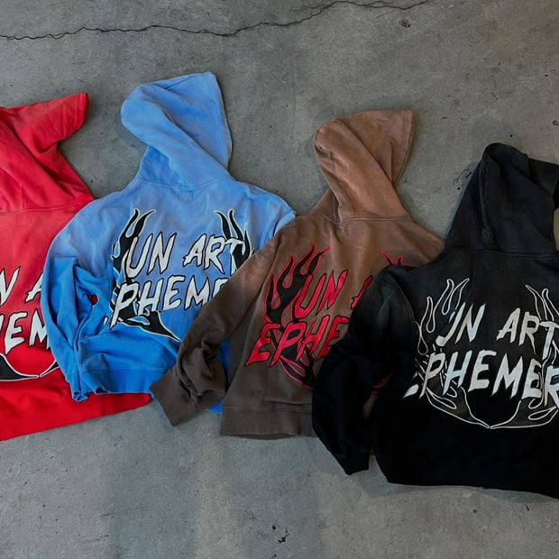 Gradient Vintage Wash Zip-Up Hoodie