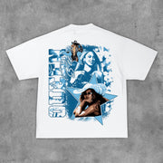 Stylish Character Print Short Sleeve T-Shirt