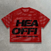Holy Light Casual Street Retro Mesh Splicing Jersey
