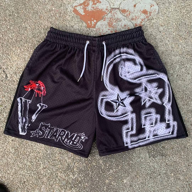 Lucky Star Casual Street Mesh Shorts