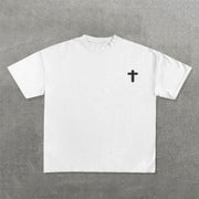 God Let Me Be Rich Print Short Sleeve T-Shirt