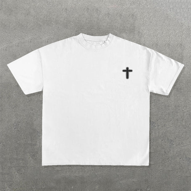God Let Me Be Rich Print Short Sleeve T-Shirt