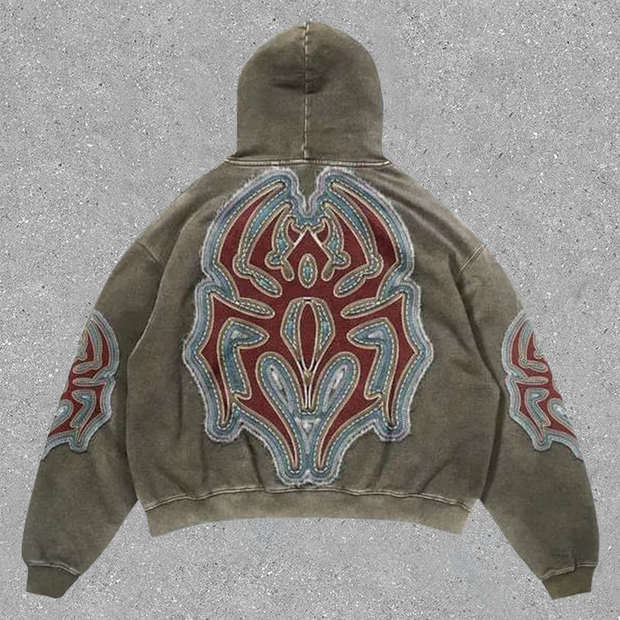 Retro Spider Loose Hoodie