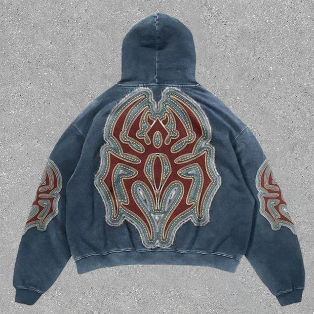 Retro Spider Loose Hoodie