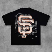 Personalized Sports Team Print Short Sleeve T-Shirt