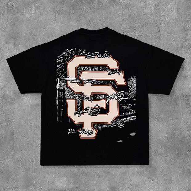 Personalized Sports Team Print Short Sleeve T-Shirt