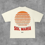 Basic Character Letters Print Short Sleeve T-Shirt