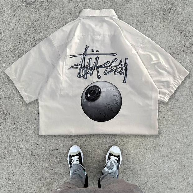 Casual personalized trendy brand printed shirt