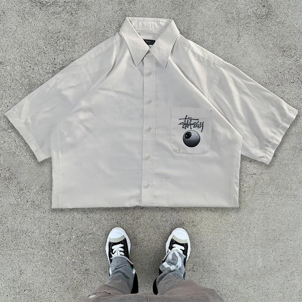 Casual personalized trendy brand printed shirt