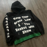 Letter Lawn Print Long Sleeve Hoodies