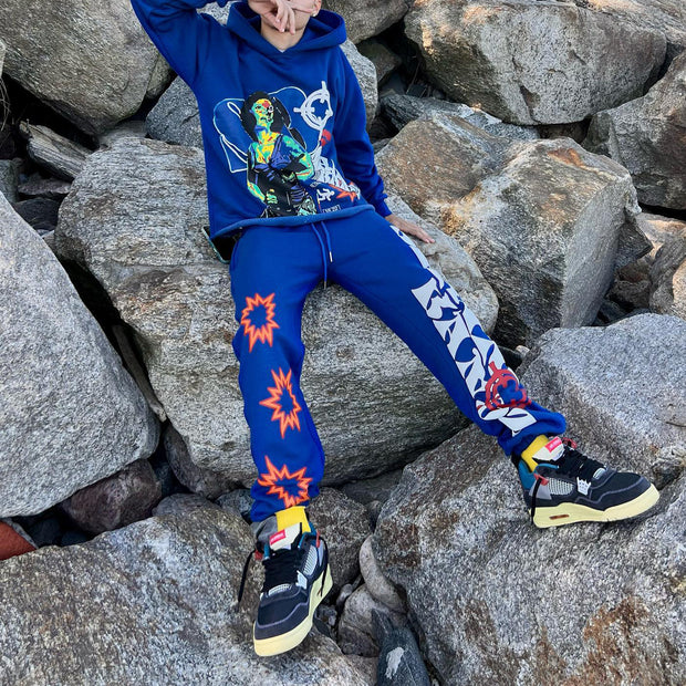 Personalized Fashion Print Loose Sweatshirt Set