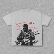 Personalized Street Fighter Print Crew Neck T-Shirt