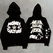 Millioim dollar vision casual street zip hoodie