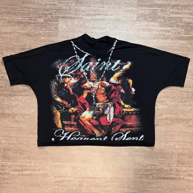 Saint Heaven Sent Print Short Sleeve T-Shirt