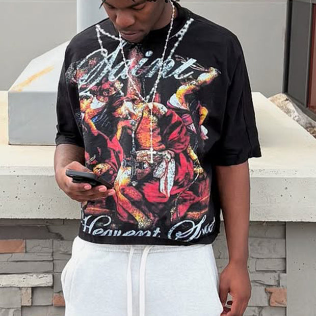 Saint Heaven Sent Print Short Sleeve T-Shirt
