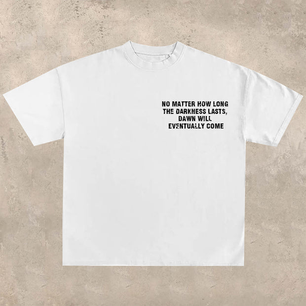 Street crew neck letter print T-shirt