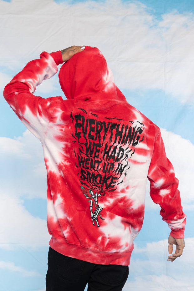 Tie-dye print oversized hoodie