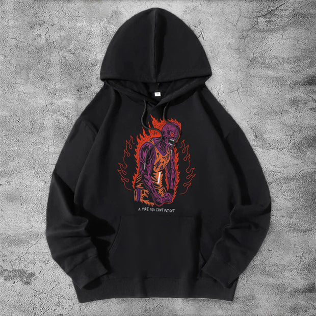 Casual angry skull hoodie