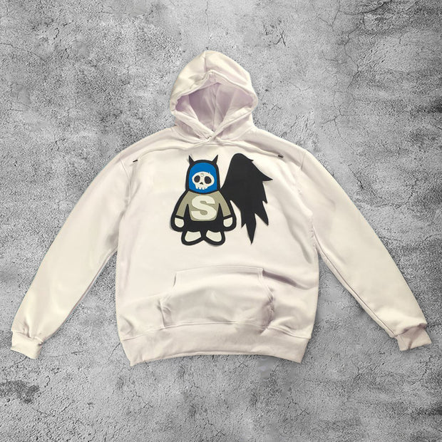 Casual folding skull hoodie