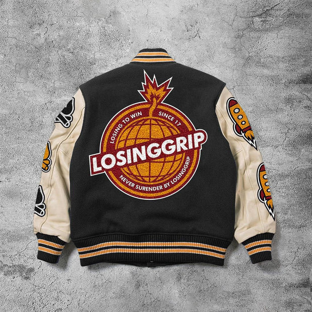 Casual bomb rocket baseball jacket