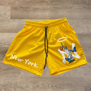 Chic Casual Print New York Shorts