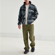Fashion retro dolphin print polar fleece jacket