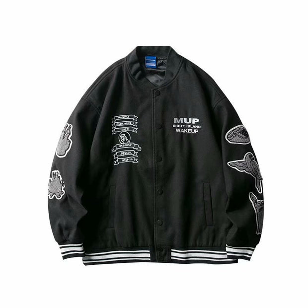 Tide brand embroidery baseball uniform jacket