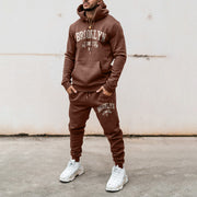 Casual Monogram Print Long Sleeve Hoodie