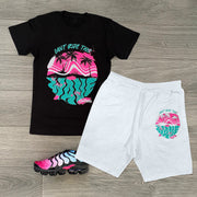 Casual personality printed short-sleeved suit