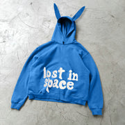 Casual personality pattern rabbit ears long-sleeved hoodie