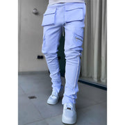 Casual loose straight-leg reflective running training pants